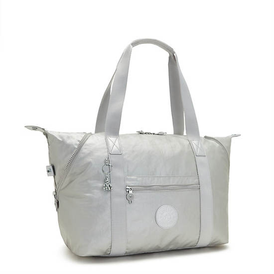 Sacs Fourre Tout Kipling Art Medium Metallic Argent | FR 1759UZ